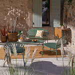 Зелёная скамья из стали Goodwin Metal Bench Green варинант исполнения - 4 | Loft Concept в Ижевске