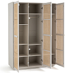 Шкаф с тремя дверцами из плетеного ротанга Tomio Wicker Furniture варинант исполнения - 3 | Loft Concept в Ижевске