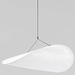 Подвесной светильник с белым тканевым плафоном в форме облака Crystal Cloud Junction варинант исполнения - 1 | Loft Concept в Ижевске