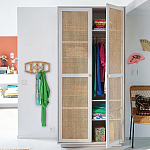 Шкаф с двумя дверцами из плетеного ротанга Tomio Wicker Furniture варинант исполнения - 8 | Loft Concept в Ижевске