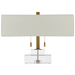 Настольная лампа прямоугольная на прозрачном основании Charm and Luxury варинант исполнения - 4 | Loft Concept в Ижевске