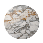 Столик журнальный с круглой мраморной столешницей на трех опорах Marble Stone Drawing варинант исполнения - 2 | Loft Concept в Ижевске