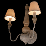 Бра с двумя конусовидными тканевыми абажурами Neighborhood варинант исполнения - 4 | Loft Concept в Ижевске