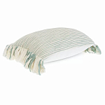 Чехол на подушку мятного цвета с бахромой и объемным узором Ethnic mix варинант исполнения - 1 | Loft Concept в Ижевске