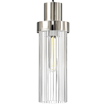 Подвесной светильник с стеклянным ребристым цилиндрическим плафоном Steps варинант исполнения - 3 | Loft Concept в Ижевске