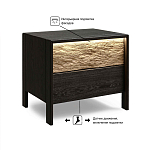 Тумба 2 ящика с подсветкой на рельефном фасаде Warm Industrial варинант исполнения - 10 | Loft Concept в Ижевске