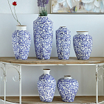 Ваза с синим цветочным узором Blue & White Ornament  варинант исполнения - 3 | Loft Concept в Ижевске