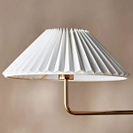 Люстра линейная с 2-мя белыми плиссированными тканевыми абажурами Combination варинант исполнения - 3 | Loft Concept в Ижевске