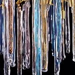 Люстра на подвесе с каркасом из металла и цветными подвесками из стекла Droplet Chandelier варинант исполнения - 2 | Loft Concept в Ижевске