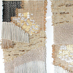 Триптих Геометрический гобелен бежевый Figurative Beige Wall Hangings варинант исполнения - 3 | Loft Concept в Ижевске