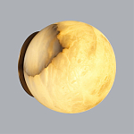 Настенно-потолочный светильник с плафоном в форме шара из алебастра Cryptocrystalline Stone варинант исполнения - 9 | Loft Concept в Ижевске