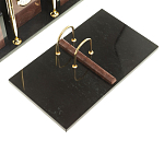 Настольный письменный набор из лемезита и змеевика с часами Royal Accessory варинант исполнения - 3 | Loft Concept в Ижевске