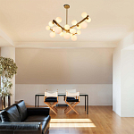 Люстра подвесная фигурная с белыми лампами в форме шара Felicitat варинант исполнения - 1 | Loft Concept в Ижевске