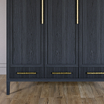 Большой Шкаф Primo Черный дуб с 3 дверьми и 3 выдвижными ящиками варинант исполнения - 2 | Loft Concept в Ижевске