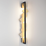 Бра вертикальное черного цвета с золотыми кругами и квадратами Gravyura варинант исполнения - 4 | Loft Concept в Ижевске