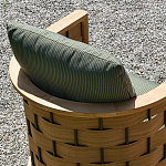 Дизайнерское уличное кресло из массива дерева с плетеной спинкой PALINFRASCA Armchair варинант исполнения - 4 | Loft Concept в Ижевске