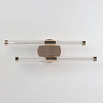 Бра с круглым основанием золотого цвета и двумя вертикальными плафонами Hex Scaffold варинант исполнения - 3 | Loft Concept в Ижевске