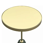 Кофейный столик с круглой зеркальной столешницей и мраморным основанием Stable Base варинант исполнения - 2 | Loft Concept в Ижевске