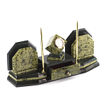 Настольный письменный набор из змеевика с часами и таблетницей Successful Leader варинант исполнения - 2 | Loft Concept в Ижевске