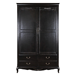 Шкаф черный с 4-мя ящиками и 2-мя дверцами в стиле Прованс Vintage варинант исполнения - 1 | Loft Concept в Ижевске