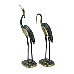 Статуэтка бронзовая пара Журавли синие Bronze Birds варинант исполнения - 2 | Loft Concept в Ижевске