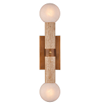 Бра цилиндрической формы с 2-мя плафонами белого цвета Marble Glow варинант исполнения - 1 | Loft Concept в Ижевске