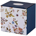 Кружка синяя из фарфора с рисунком цветов 400 мл Garden Whisper Porcelain Set  варинант исполнения - 2 | Loft Concept в Ижевске