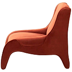 Дизайнерское кресло оранжевое в мягкой велюровой обивке Granger Armchair Orange варинант исполнения - 2 | Loft Concept в Ижевске
