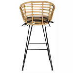 Стул барный с ротанговым плетением Half Bar Chair with Wicker с подлокотниками варинант исполнения - 5 | Loft Concept в Ижевске