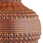 Настольная лампа темно-коричневая с тканевым абажуром в форме конуса Сhieftain варинант исполнения - 1 | Loft Concept в Ижевске