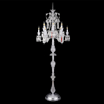 Торшер с 12-ю белыми текстильными абажурами и хрустальными подвесками Lustre Reverie варинант исполнения - 3 | Loft Concept в Ижевске