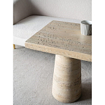 Столик приставной с квадратной столешницей Textured Cream Table варинант исполнения - 6 | Loft Concept в Ижевске