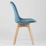 Стул с мягким велюровым сиденьем Arvika Blue варинант исполнения - 2 | Loft Concept в Ижевске