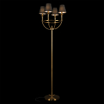 Торшер с металлическим основанием бронзового цвета с черными конусовидными абажурами Dignity варинант исполнения - 2 | Loft Concept в Ижевске