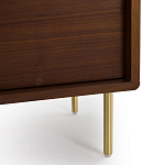 ТВ-тумба из ореха с плетеным декором Eland Wooden Wicker TV Stand варинант исполнения - 5 | Loft Concept в Ижевске