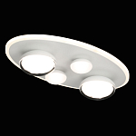 Потолочный светильник овальной формы белого цвета с 4-мя лампами Lunar Pebbles варинант исполнения - 2 | Loft Concept в Ижевске