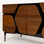 ТВ-тумба с узором из шпона на фасаде Sahara варинант исполнения - 6 | Loft Concept в Ижевске