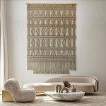 Панно на стену плетеное Макраме бежевый цвет  варинант исполнения - 10 | Loft Concept в Ижевске