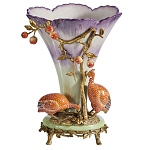 Ваза с цесарками из фарфора с бронзовыми элементами Garden of Eden варинант исполнения - 1 | Loft Concept в Ижевске