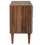 Тумба прикроватная серая из массива бука с 2-мя ящиками Wenge Light варинант исполнения - 3 | Loft Concept в Ижевске