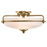 Потолочный светильник со стеклянным плафоном на изогнутых кронштейнах Quoizel  варинант исполнения - 11 | Loft Concept в Ижевске