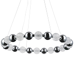 Светодиодная кольцевая люстра Crystal Globule Chrome Chandelier варинант исполнения - 3 | Loft Concept в Ижевске
