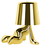 Настольная лампа фигурная цвета золото с гладким абажуром Высота 17 см Sophia варинант исполнения - 2 | Loft Concept в Ижевске