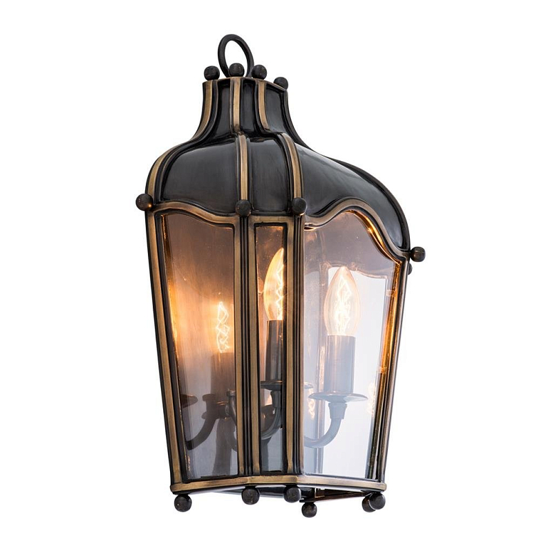 Бра Wall Lamp Elysee Ferme Темная бронза Прозрачное Стекло в Ижевске | Loft Concept 