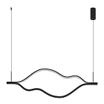 Подвесной светильник волнообразный изогнутый черного цвета 4000К Spiral Lighting варинант исполнения - 3 | Loft Concept в Ижевске