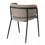 Стул полукруглый с каркасом из металла и мягким сиденьем и спинкой Soft Chenille варинант исполнения - 1 | Loft Concept в Ижевске