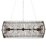 Люстра круглая из тонких прутьев Thin Bronze Rods варинант исполнения - 3 | Loft Concept в Ижевске