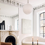 Подвесной светильник в форме шара из белого текстурного стекла Atmosphere варинант исполнения - 4 | Loft Concept в Ижевске