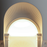 Встраиваемый в стену гипсовый светильник под покраску с арками и рельефными колоннами Antiquity Athena варинант исполнения - 7 | Loft Concept в Ижевске