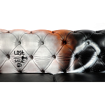 Диван Честерфильд граффити graffiti Orange Sofa натуральная кожа варинант исполнения - 8 | Loft Concept в Ижевске